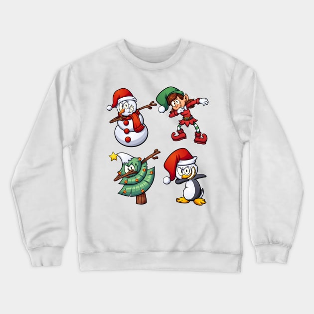 Christmas Dabbing Santa Elves Xmas Gift for Kids Boys T-Shirt Crewneck Sweatshirt by BioLite